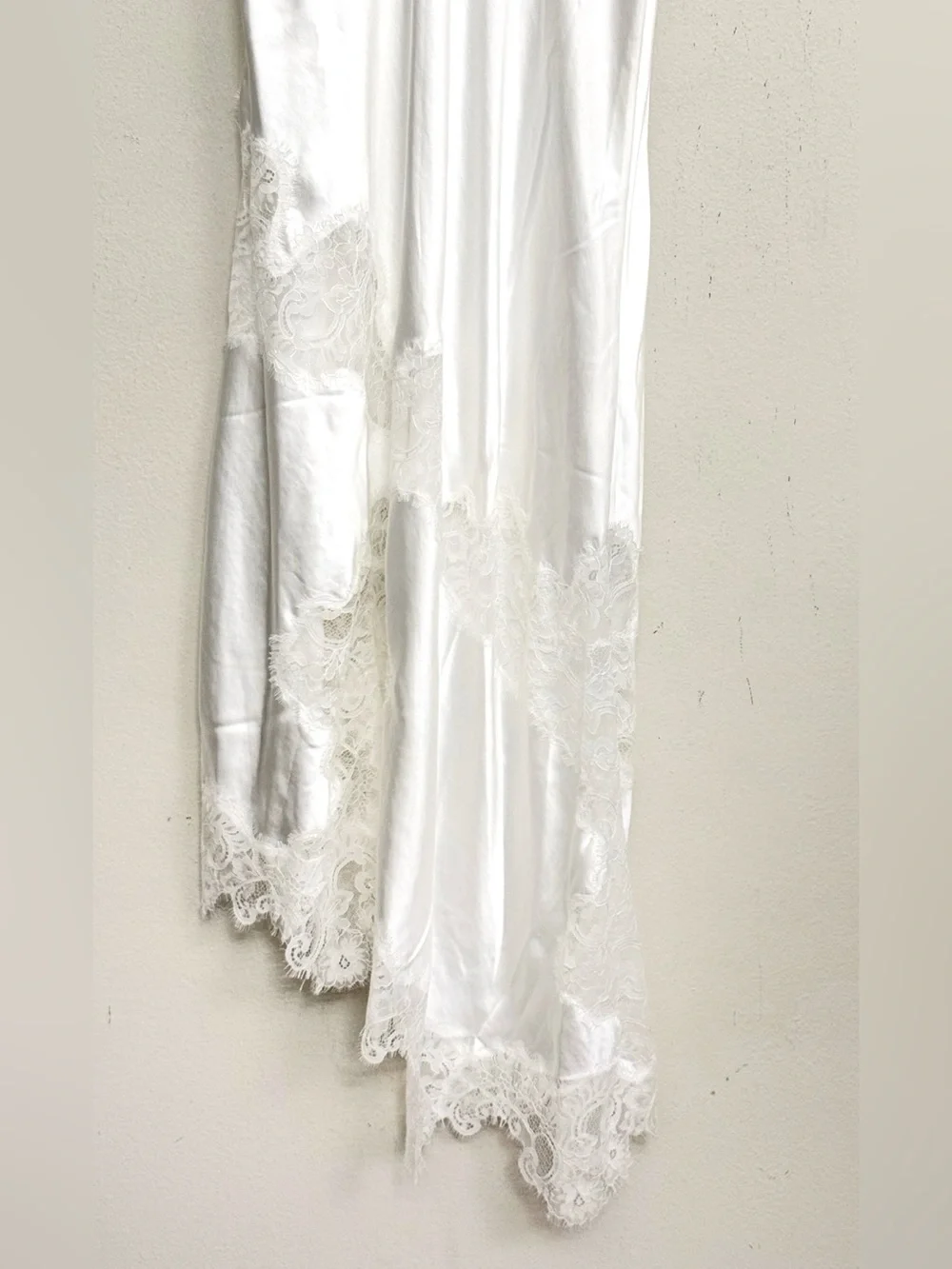 NWT A.L.C.  the Alessia Lace Satin Midi Dress in white Sz 4 - Picture 11 of 16
